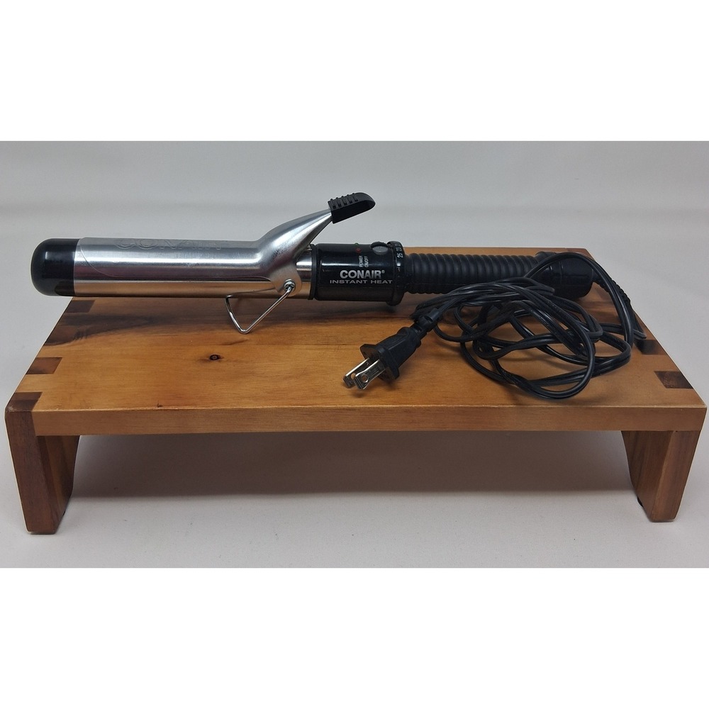 Conair Instant Heat 1.5 Inch Curling Iron Silver Black CD82 Turbo Heat
